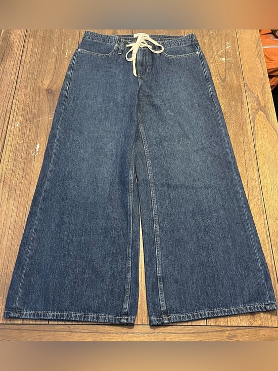 Banana Republic Denim - Banana Republic Slouch Straight Wide Leg Blue Jeans Womens 30 Petite